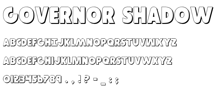 Governor Shadow font